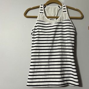 Athleta Black and White Workout Top